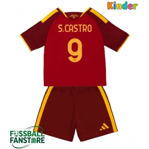 AS Roma Santiago Castro #9 Replik Heimtrikot Kinder 2026-27 Kurzarm (+ Kurze Hosen)